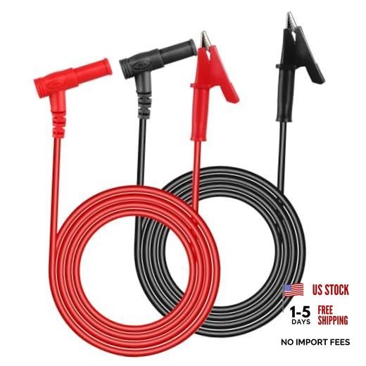 Multimeter Alligator Clips Test Leads,3Ft 600V/1000V Heavy Duty Black-Red