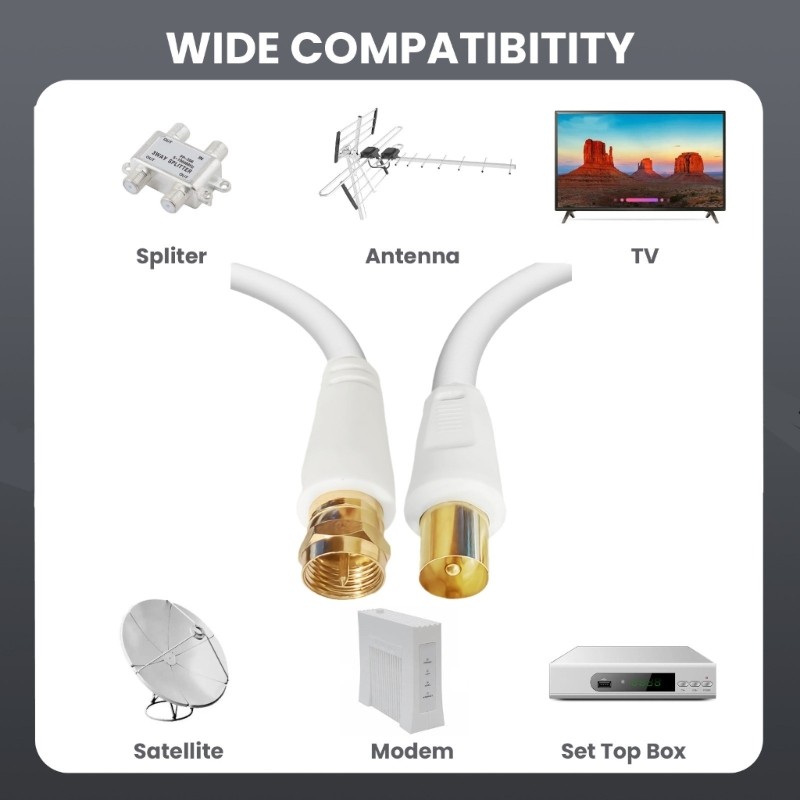 Tall Quality 1m Coincident TV Cable FUNCTION Link For Digital Indication Box