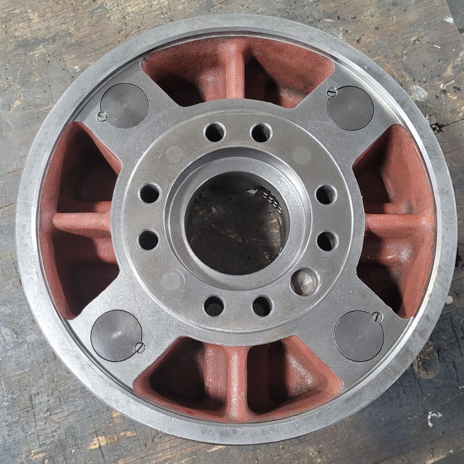 12in Bison Lathe Chuck – 4 Jaws Plain Back
