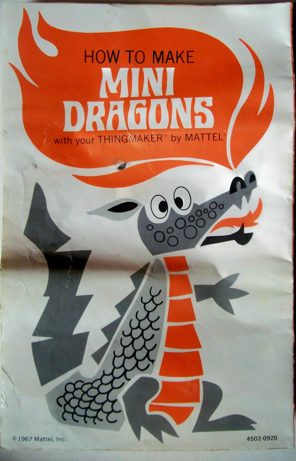 1967 "Mini Dragons" Thingmaker Set by Mattel-Mostly Complete Incl Working Heater