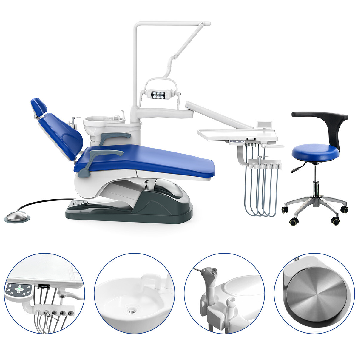 Dental Unit Chair Integral Computer Controlled/22L Autoclave Sterilizer Class B
