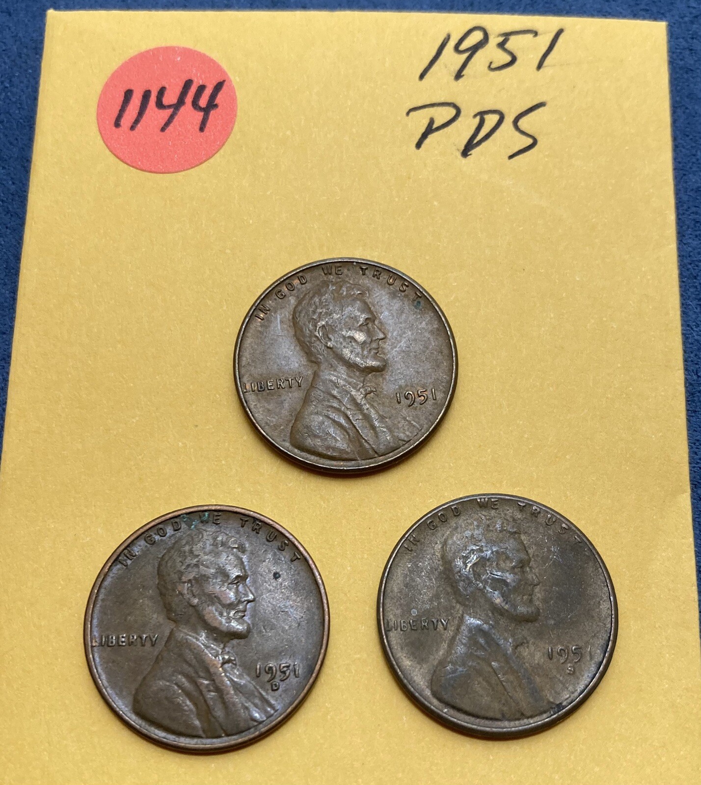 1951 PDS Lincoln Wheat Cents - Item #1144