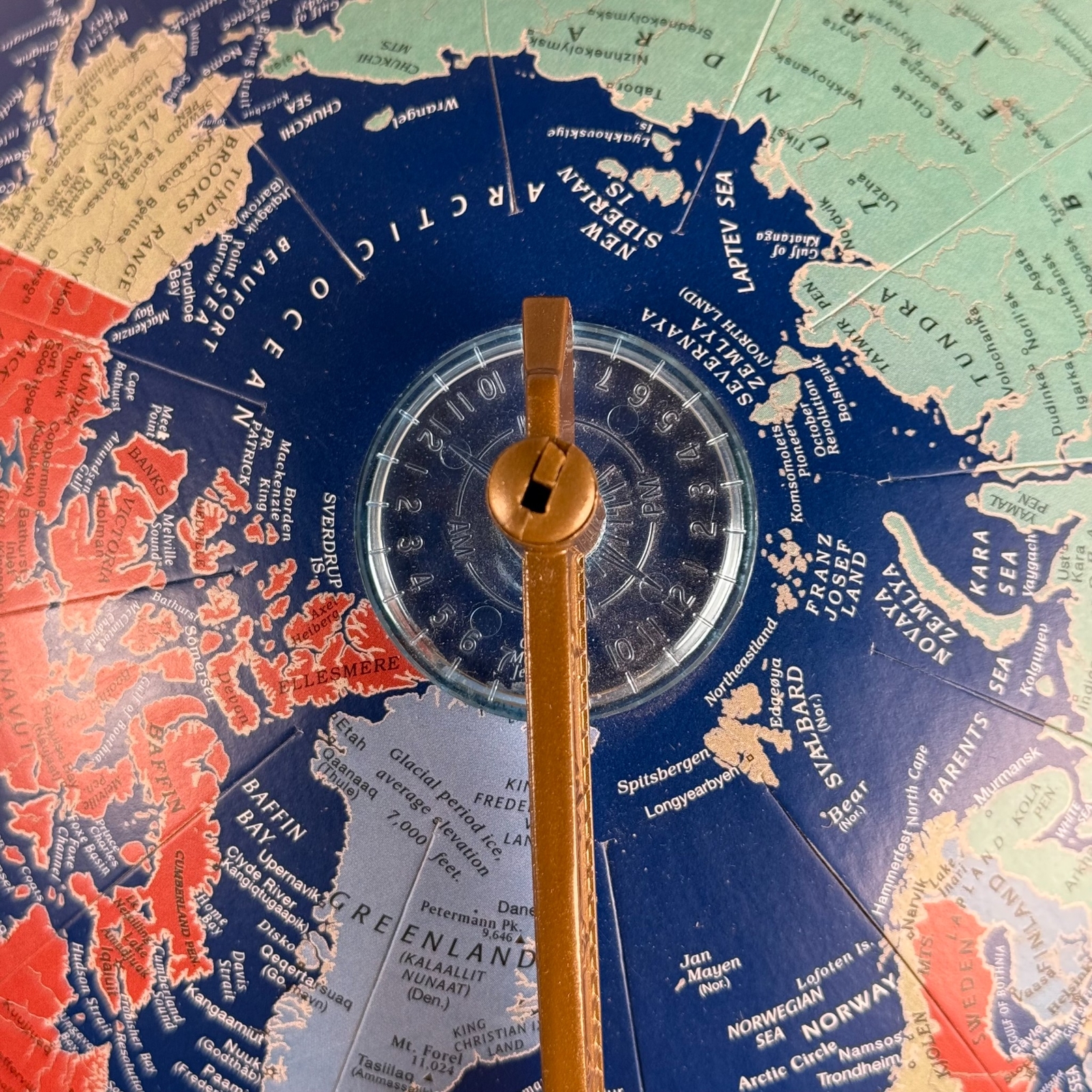 Replogle Designer Series Rotating 12" Diameter World Globe Wood Base Dark Blue