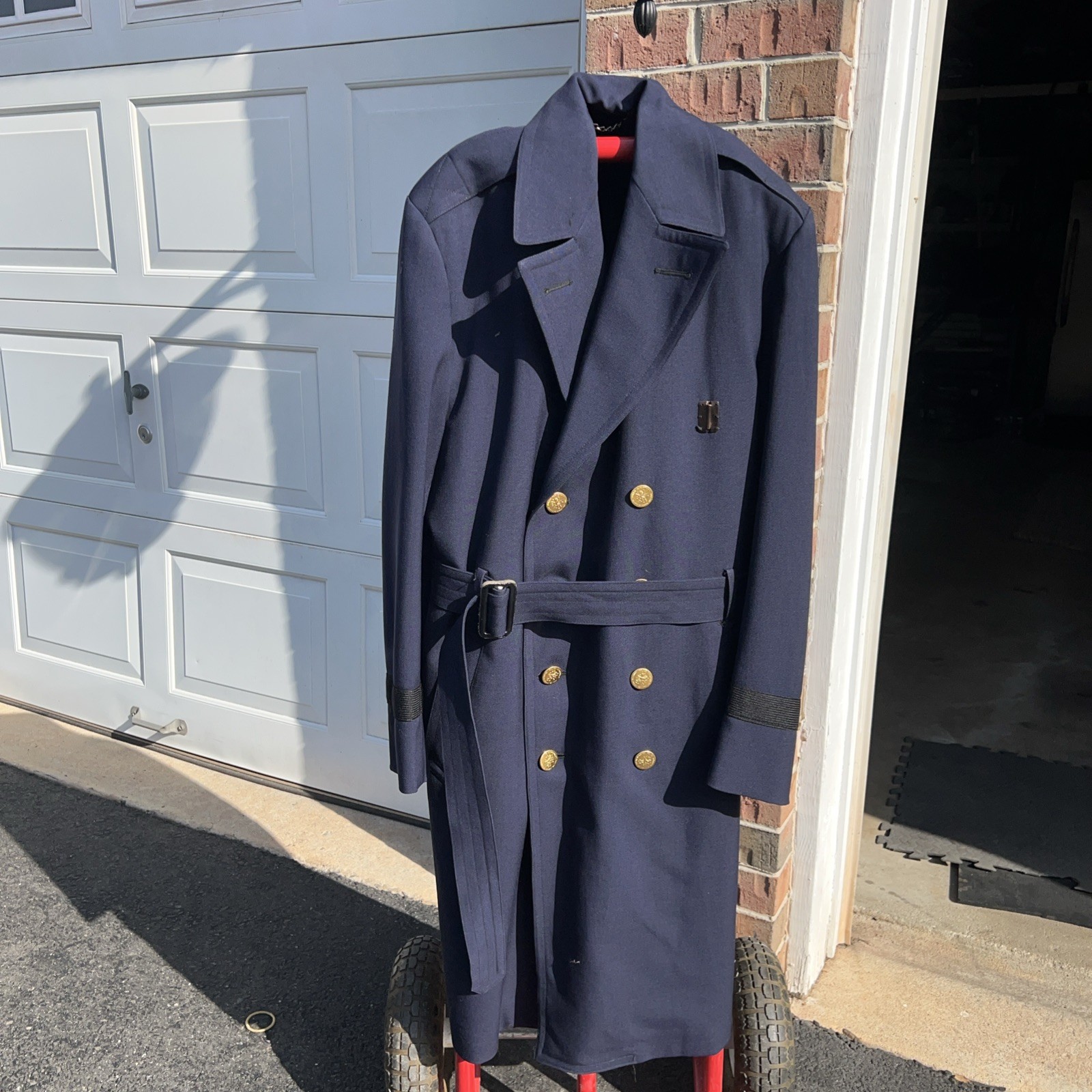 Vintage New York Police Department Navy L/XL overcoat Trench Coat