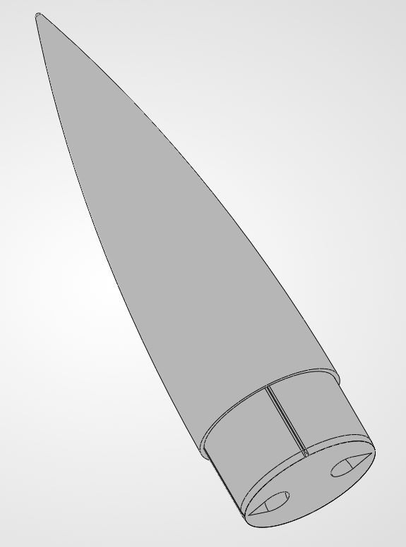 Nosecone for 3" Uline Mailing Tube for Flying Model Rocket