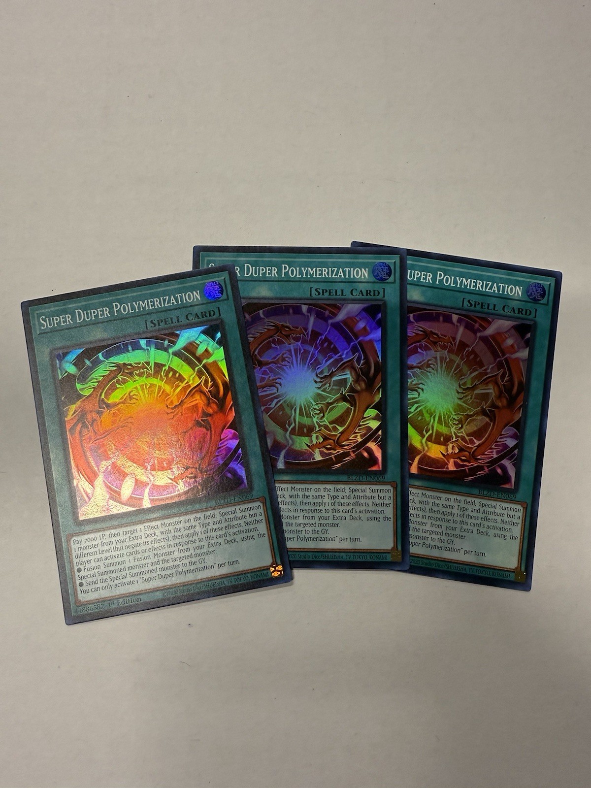 3x Super Duper Polymerization BLZD-EN069 super rare