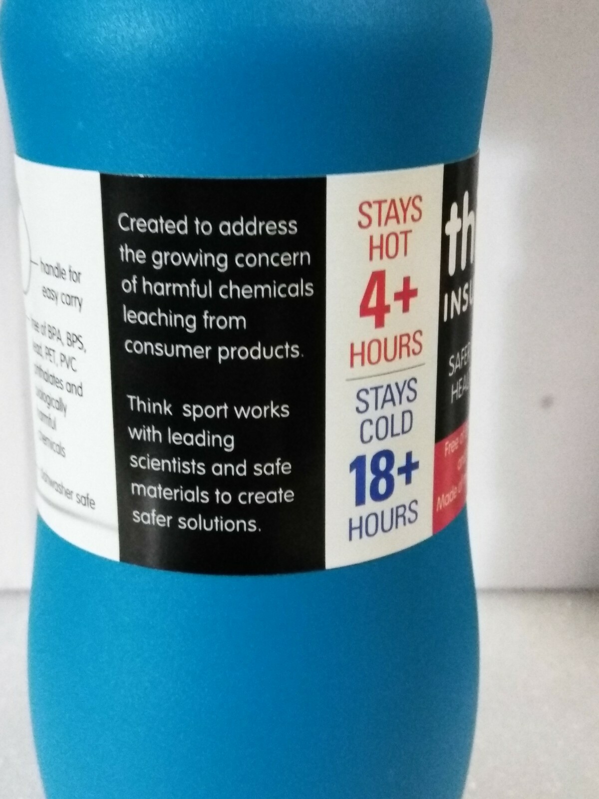 Lot 4 Thinksport 12 Ounce (350ml) Lt. Blue Insulated Stainless Steel Bottle
