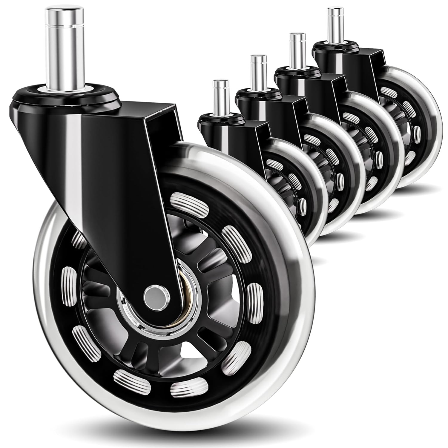 10Mm 1KEA Office Chair Wheels Fit for 1KEA Chair Only (Stem: 10Mmx22Mm) Roller B