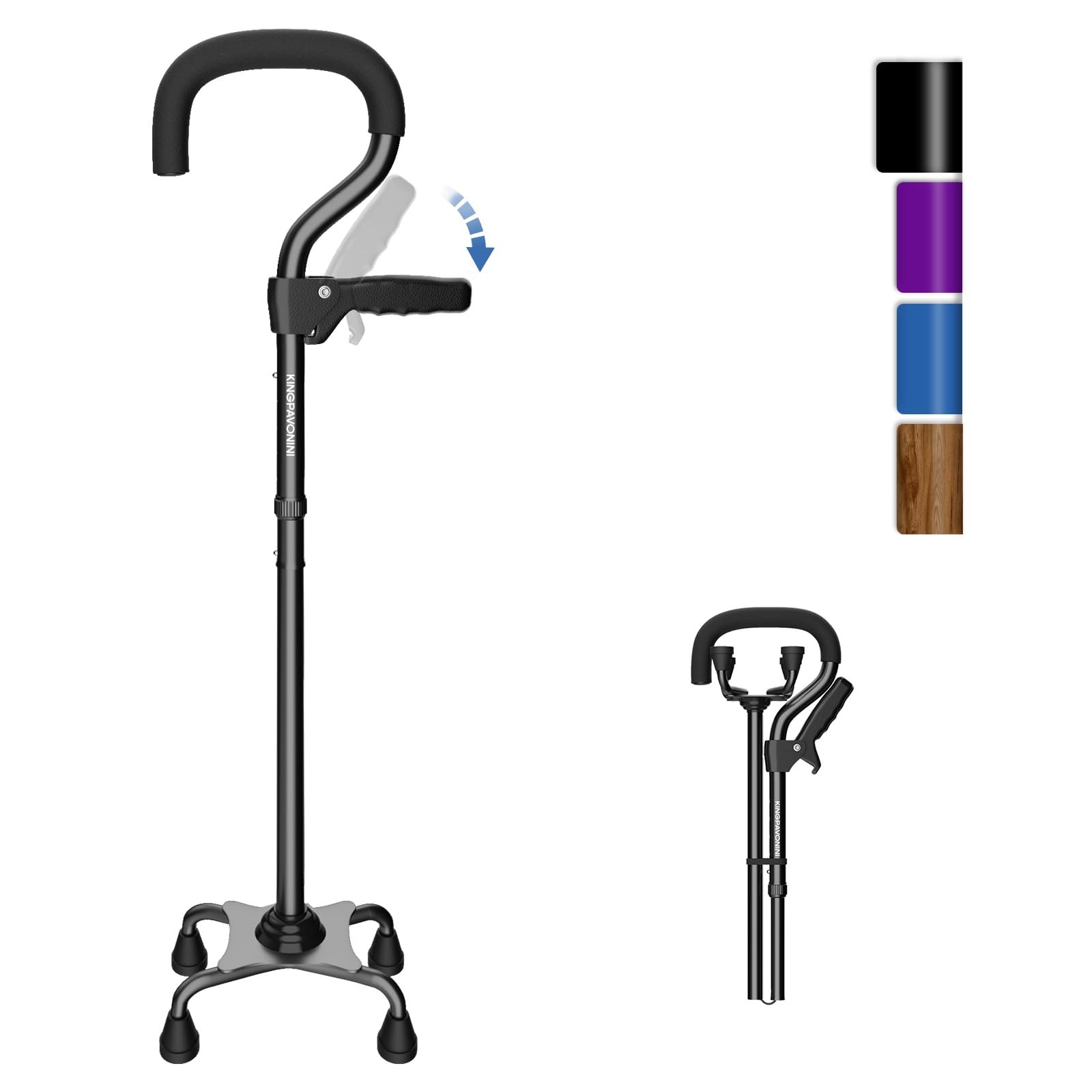 Canes for Women/Men with Second Handle, Foldable & Adjustable Walking Cane wi...
