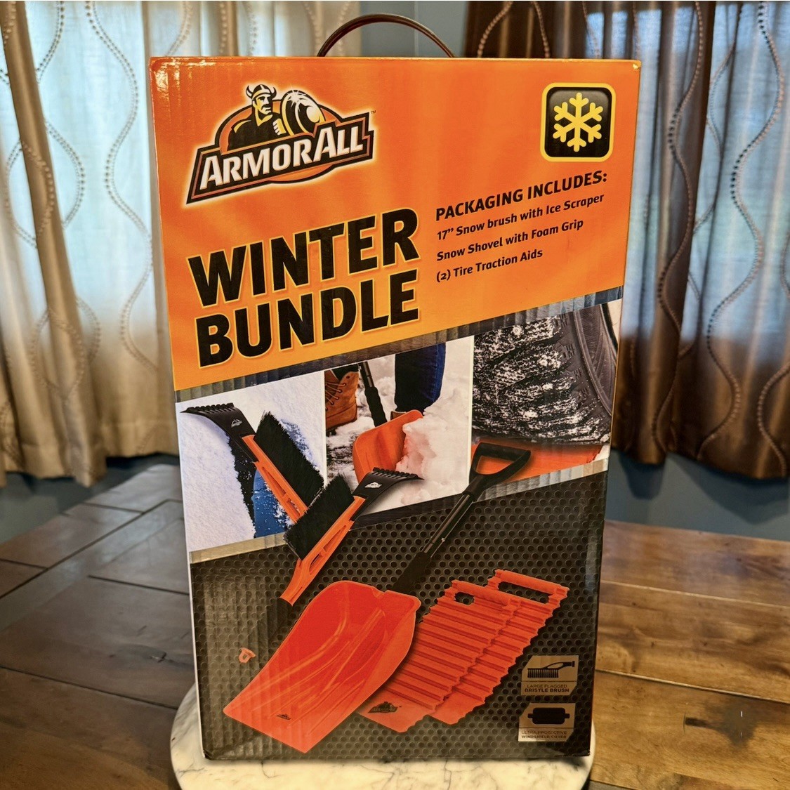 NEW! Armor All Winter Bundle Snow Shovel Ice Scraper Brush  Tire Traction Aids