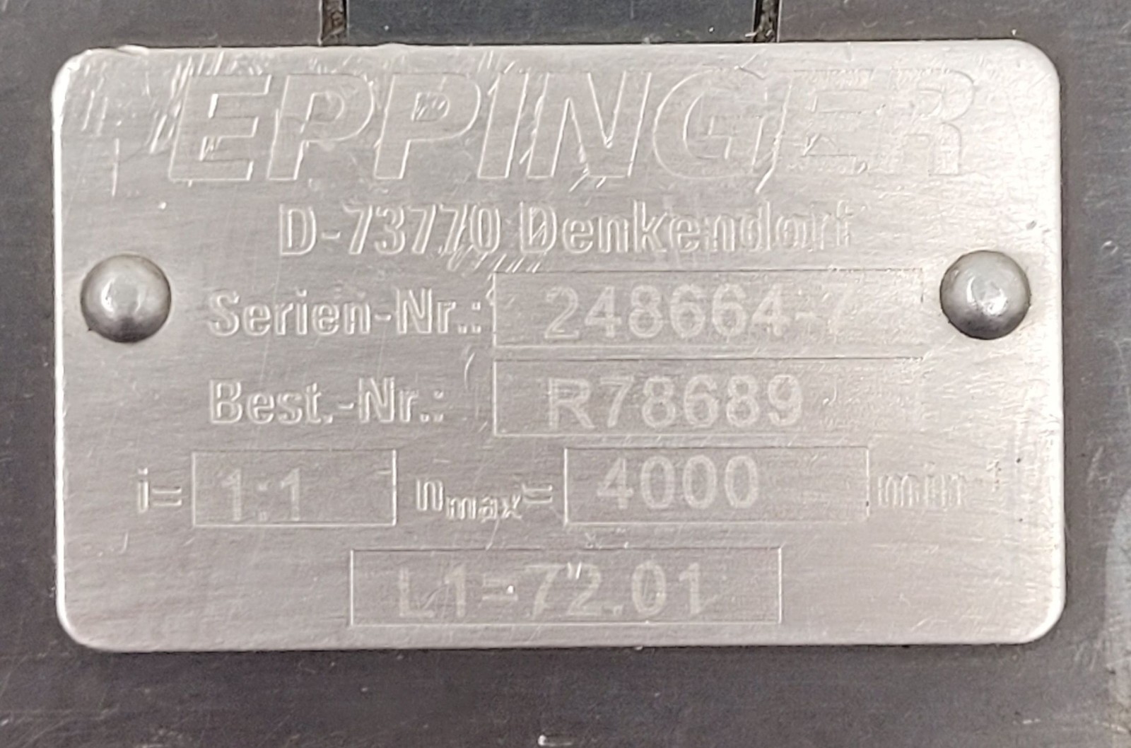 Eppinger Preci-Flex D-73770 Right Angle Live Tool Holder 78689