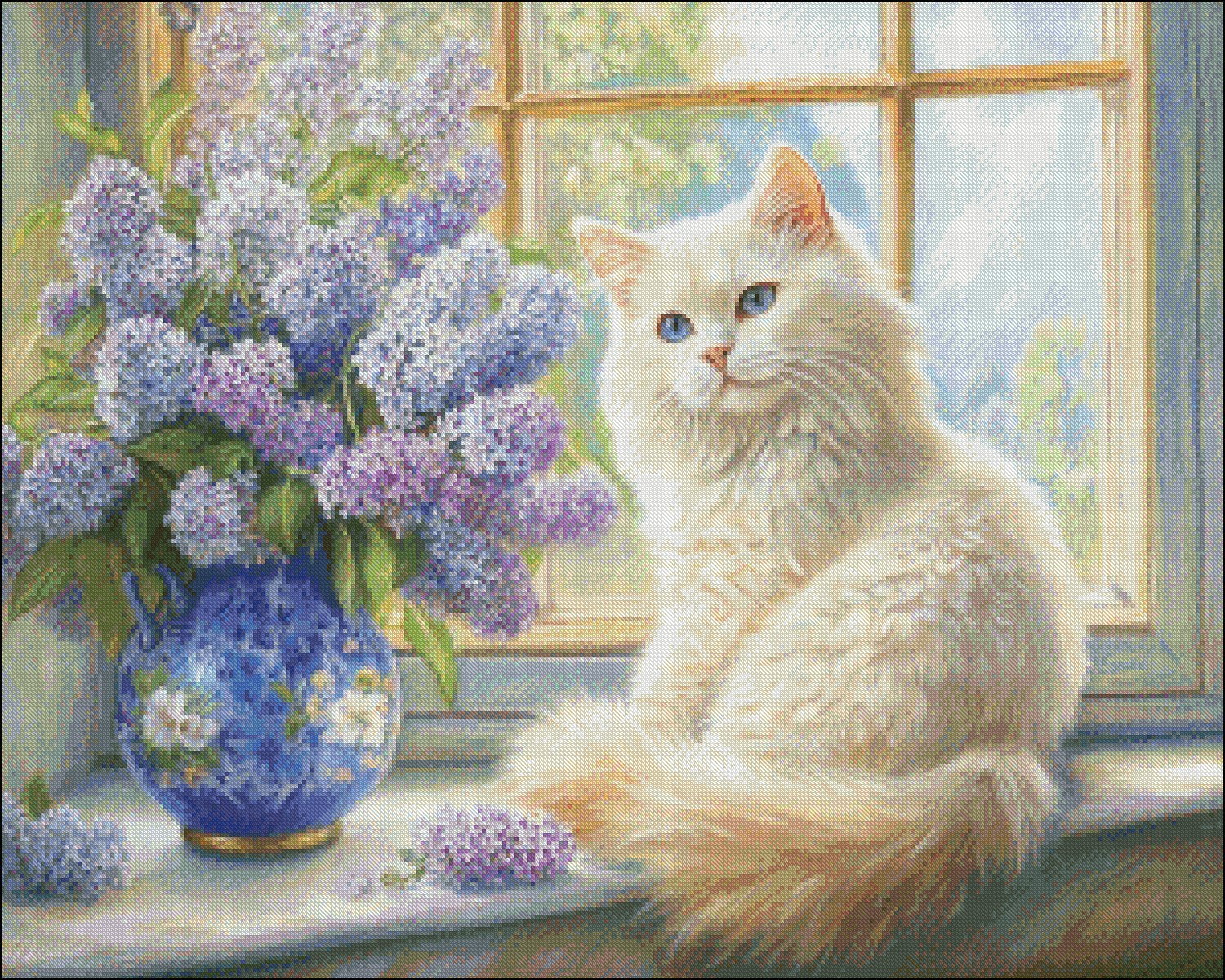 Ragdoll and Lilac 3 DIY Chart Counted Cross Stitch Patterns Needlework DMC Color