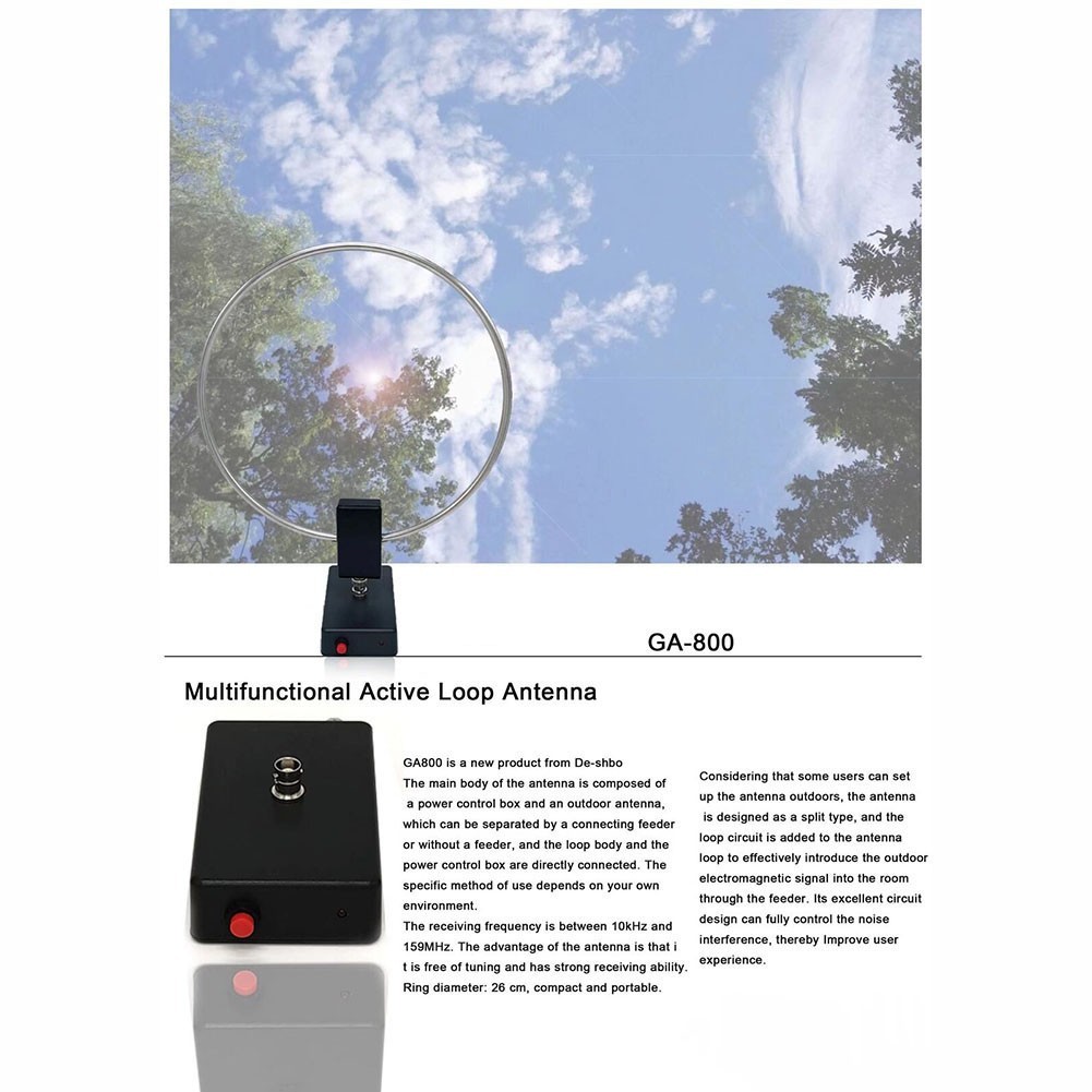 Portable Shortwave Solution GA800 Active Loop for Radios