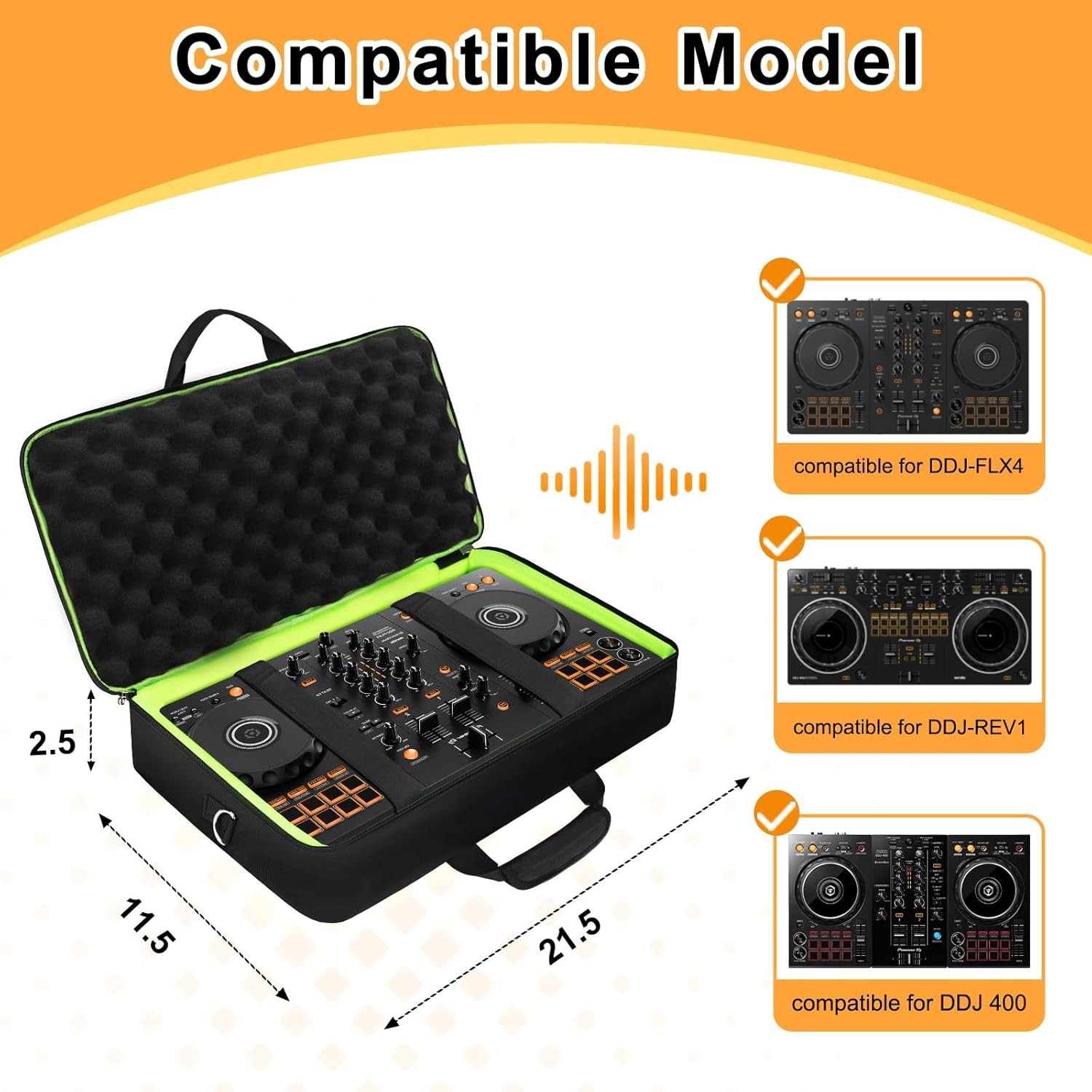 DJ Controller Case Compatible with DDJ DDJ 400 DJ Controller Bag Polyester