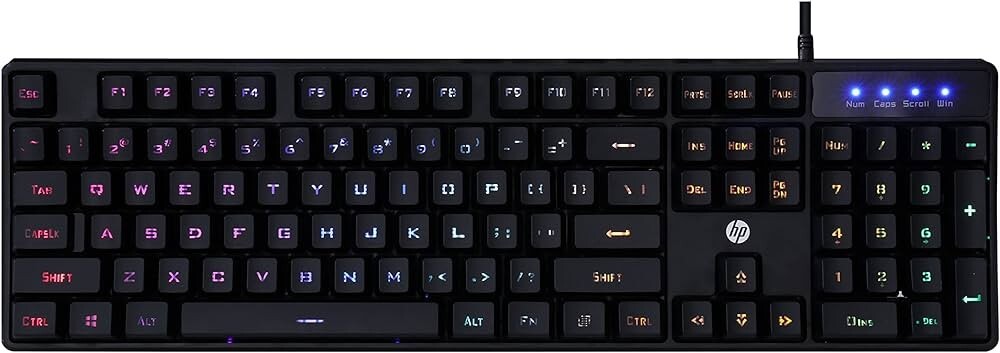 HP K300 wired gaming keyboard membrane backlit English
