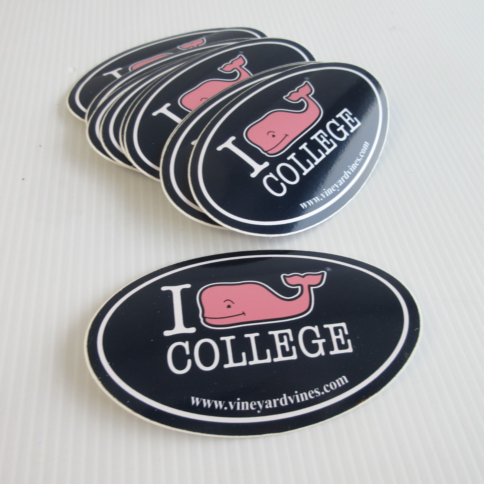 LOT OF 9 qty - I Whale Love College Vineyard Vines Sticker Laptop Car Decal