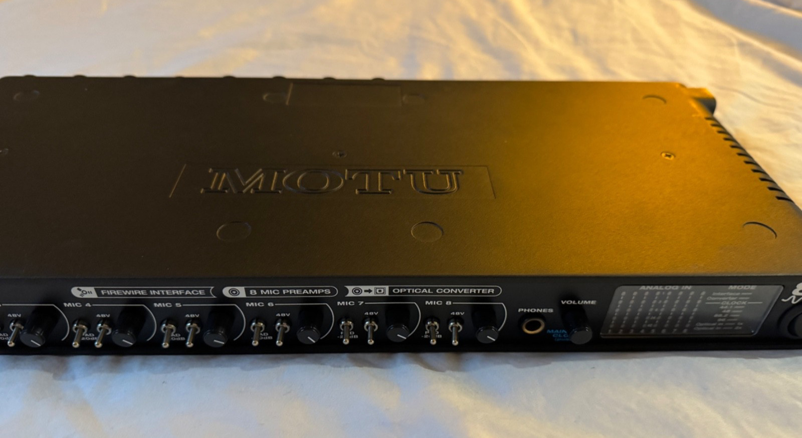 Motu 8Pre 8Pre Firewire Audio Interface Eight Mic Preamps ADAT G2U