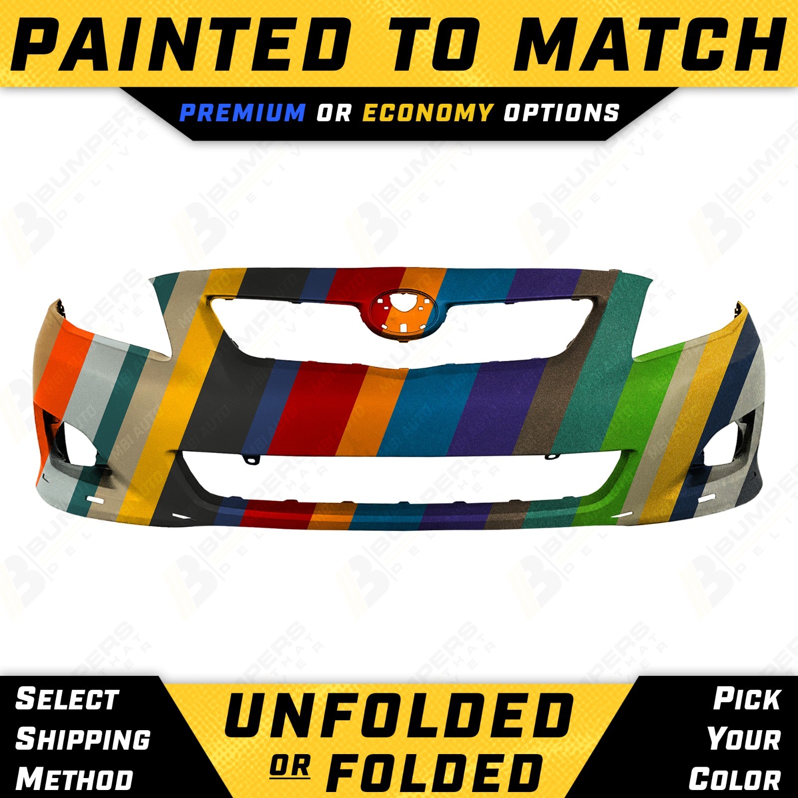 NEW Painted To Match Front Bumper Replacement for 2009 2010 Toyota Corolla S XRS
