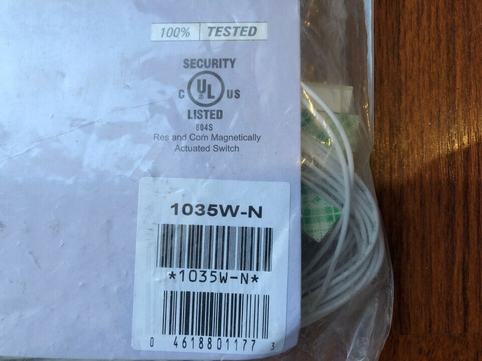 New  10-Pack -Interlogix 1035W-N Surf Mt Mini.Self-Adhesive Contact w/Wire Leads