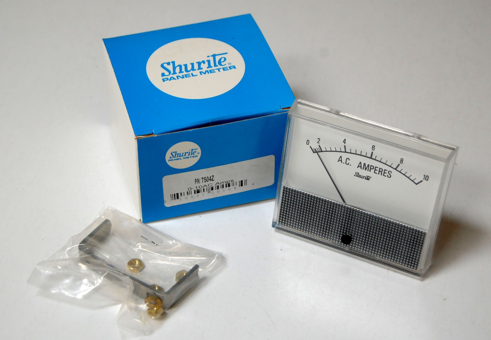 Shurite 7504Z Panel Meter 0-10 Amperes AC New in Box