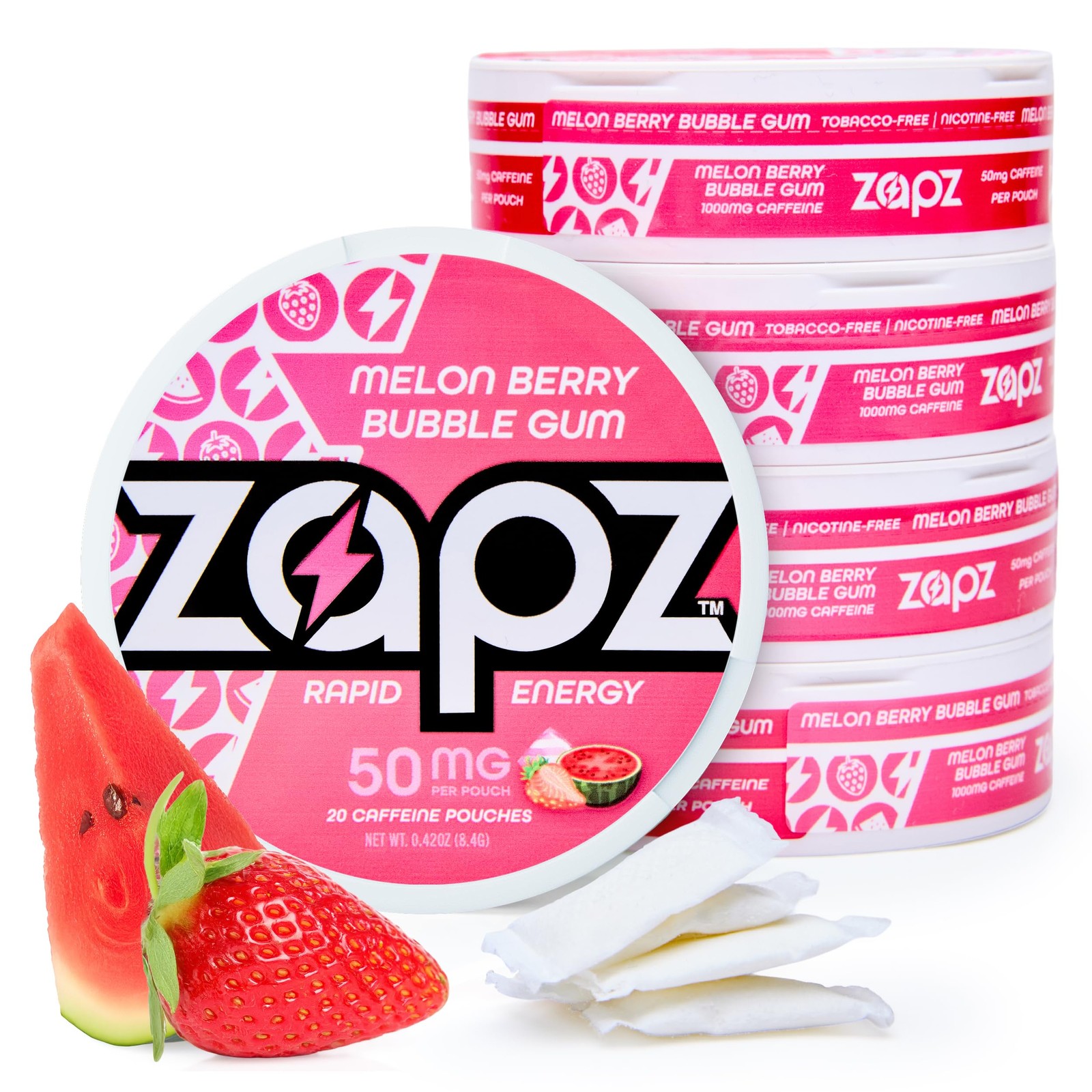 ZAPZ Caffeine Pouches – Energy Pouches with 50mg Caffeine for Nootropic Focus...