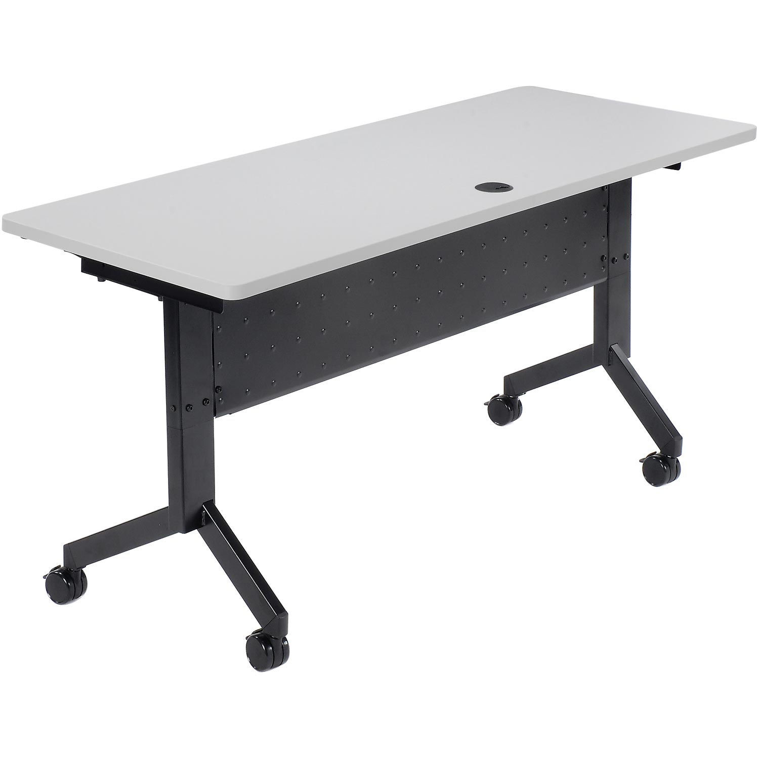 Global Industrial Flip-Top Training Table 60" x 24" Gray