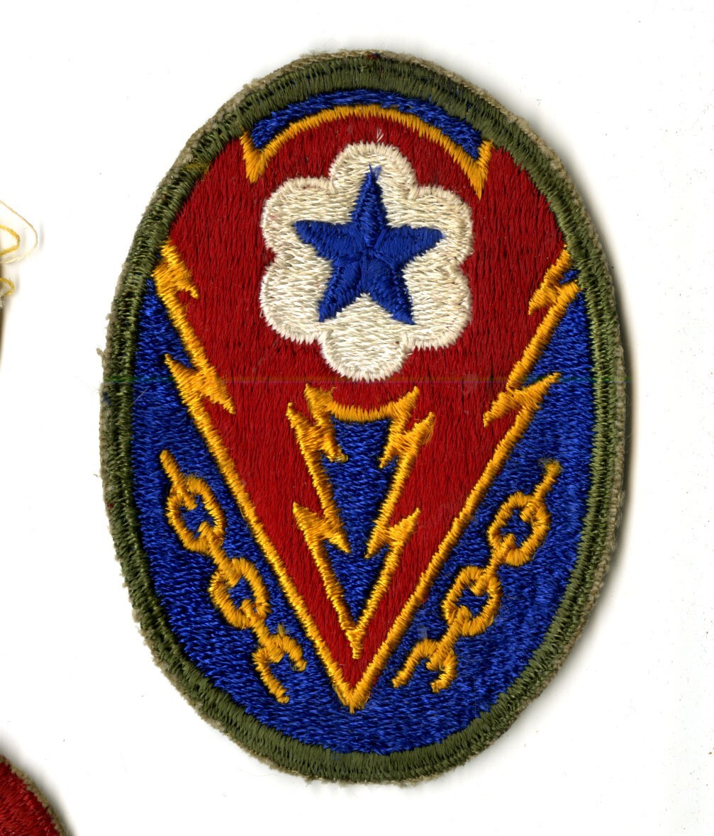 European Theater of Operations Communications Zone White Back Patch ETO COM Z