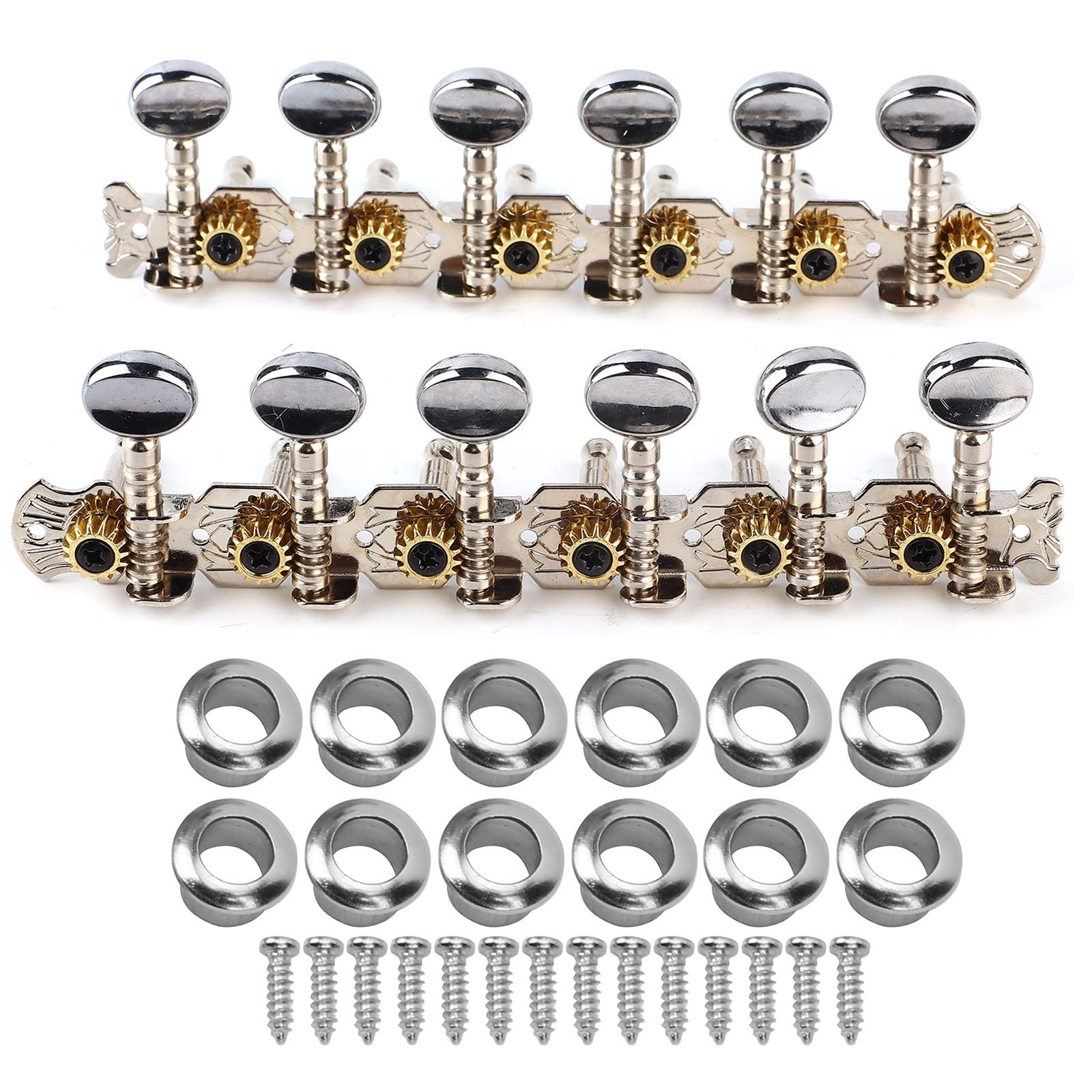 12 String Guitar Tuning Pegs Zinc Alloy Machine Heads for Acoustic Guitar 6L6...