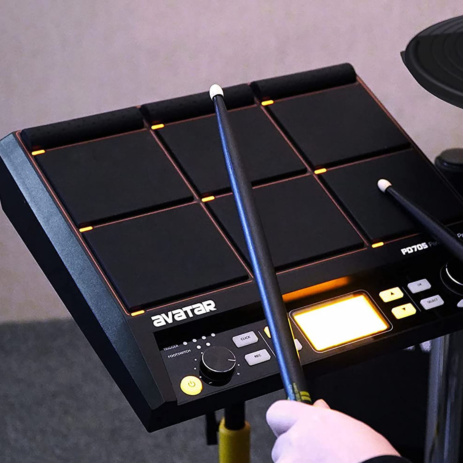 Avatar PD705 Percussion Sample Pad 9 Trigger Electric Drum MIDI USB 608 Sounds
