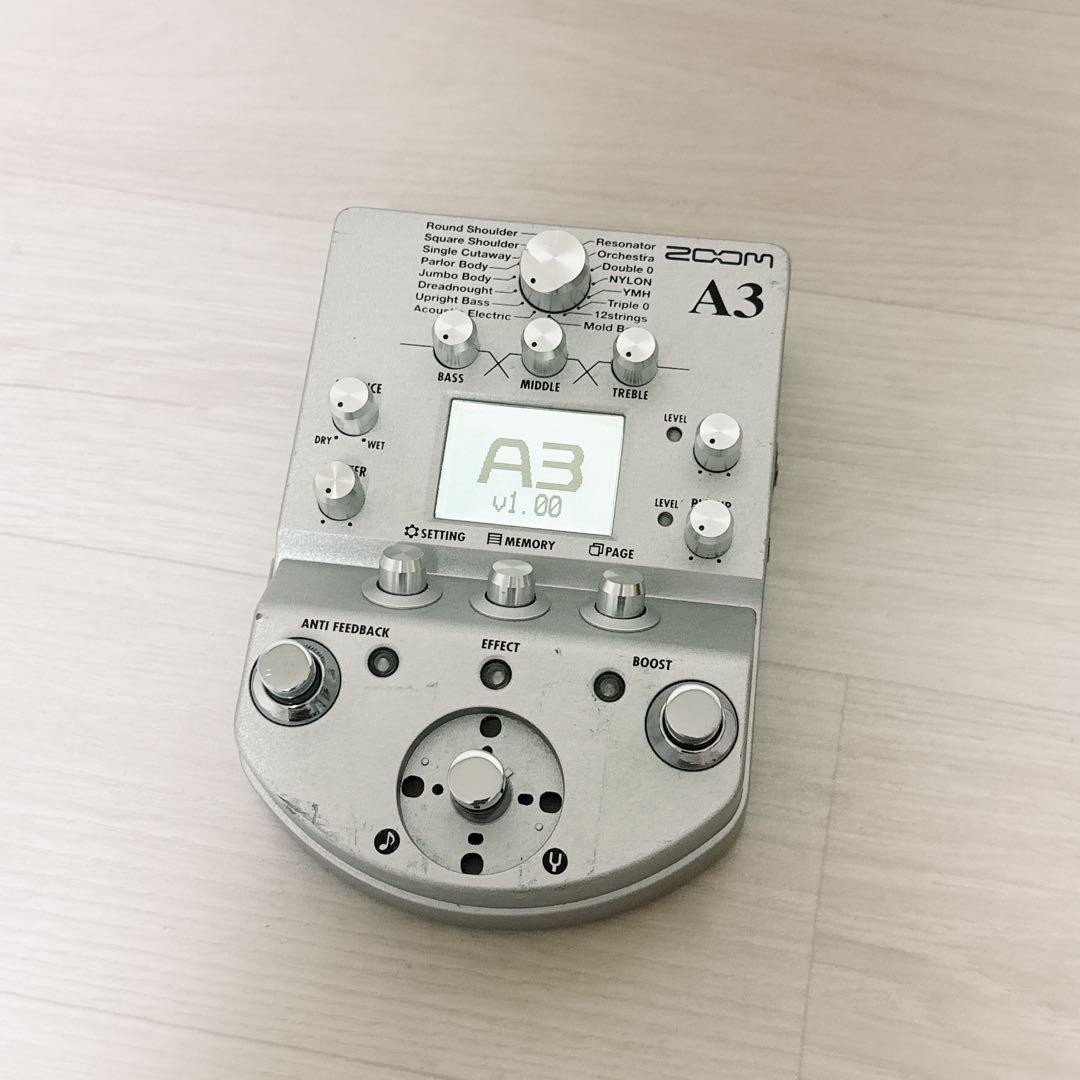 ZOOM A3 Acoustic Guitar Preamp Multi Effects Processor Body Only Tested Japan