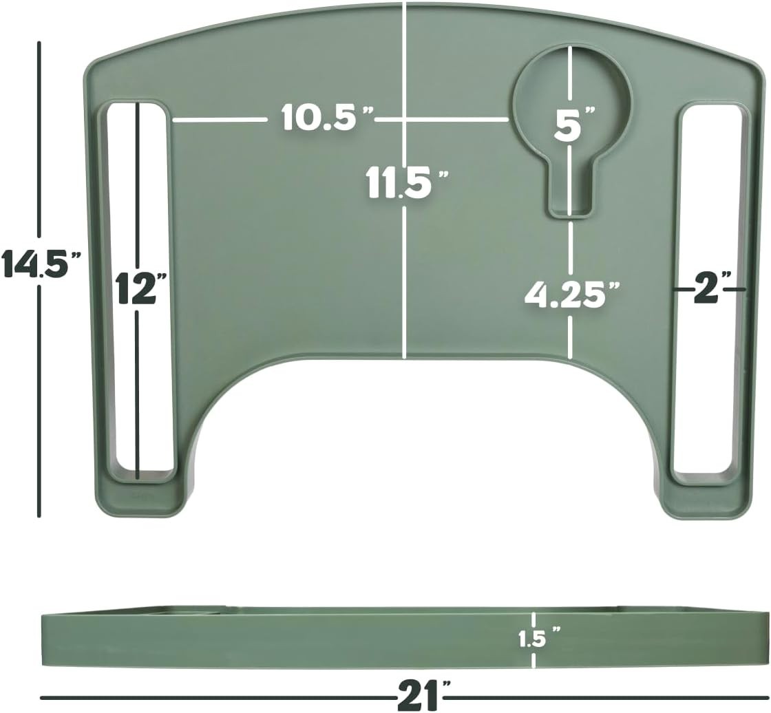 Green Walker Tray for Rolling Folding Walker, Tray Table with Cup Holder for ...