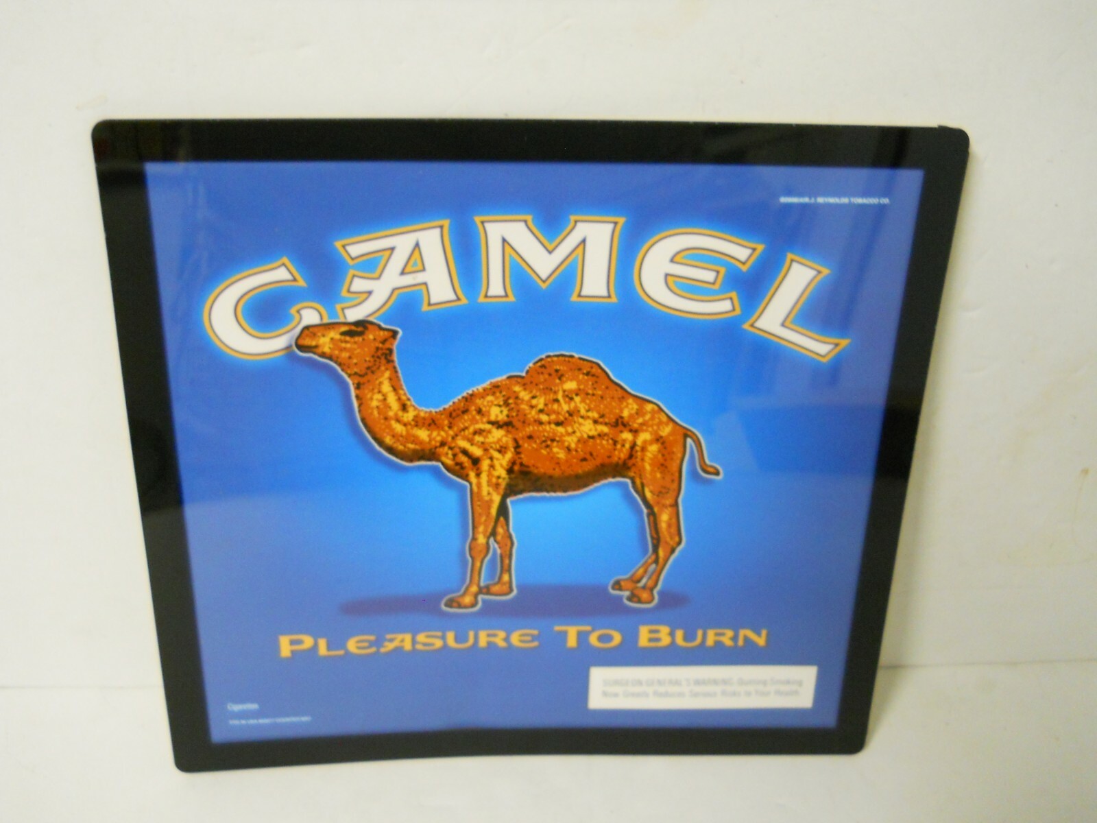 Camel Cigarettes Advertising Sign Counter Pad Display Plastic Acrylic Sticky