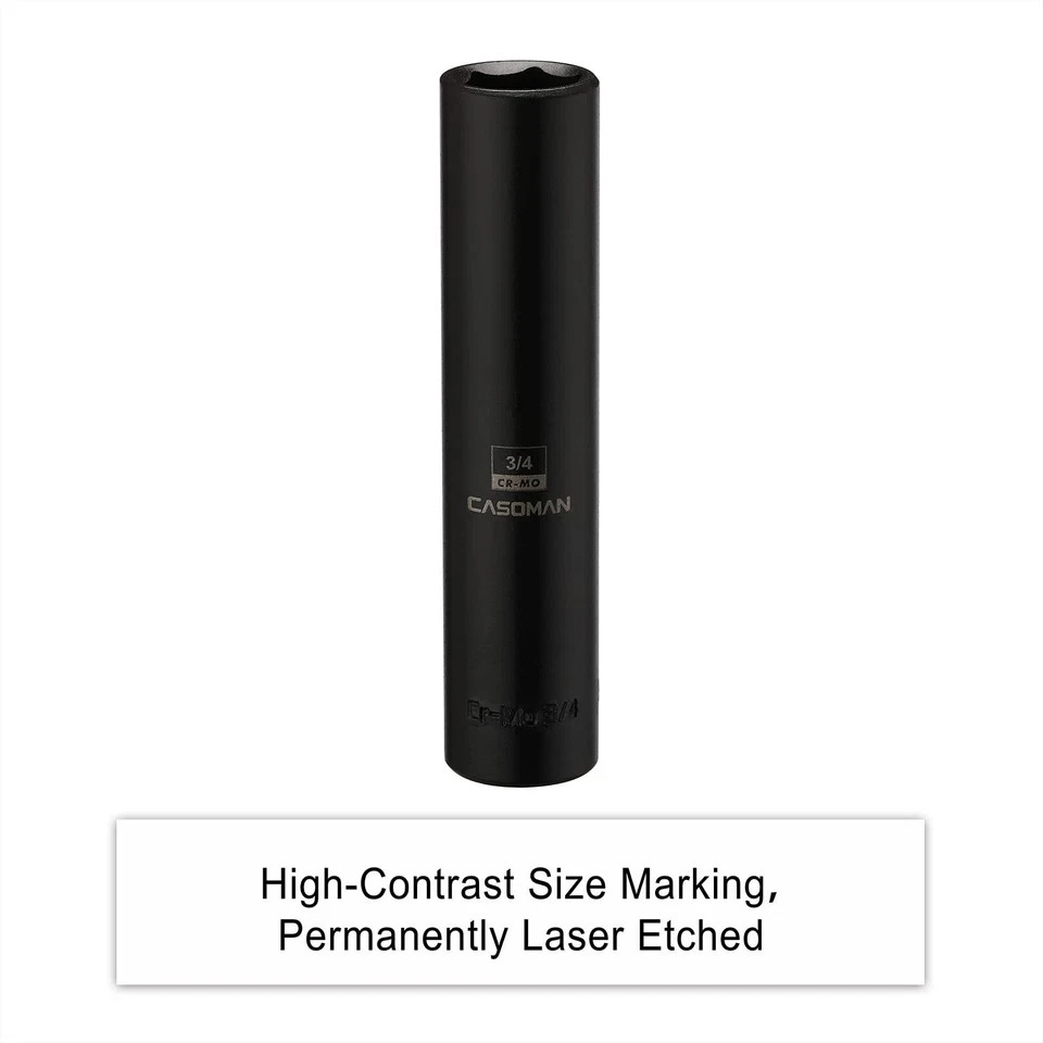 1/2inch Drive Extra Deep Socket 3/4" Crmo Sae 6point Extra Lo