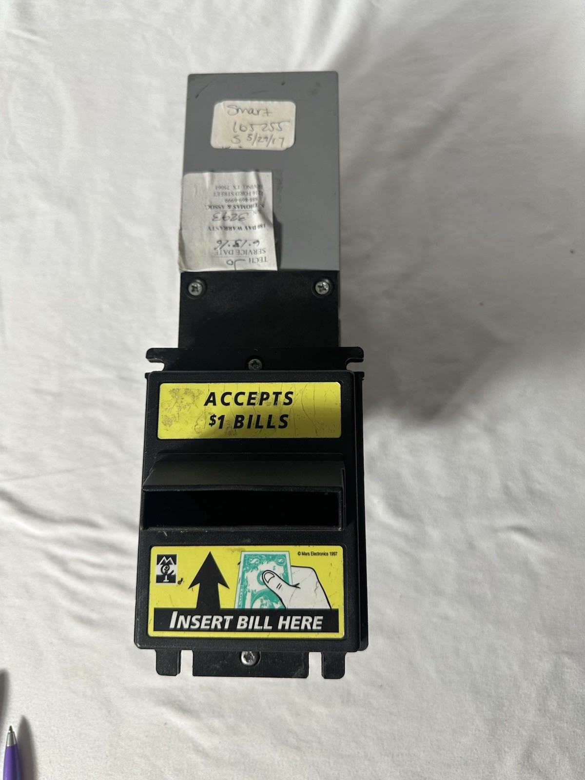 MARS MEI VN2511  U3 bill validator 110VAC not tested Long mounting plate