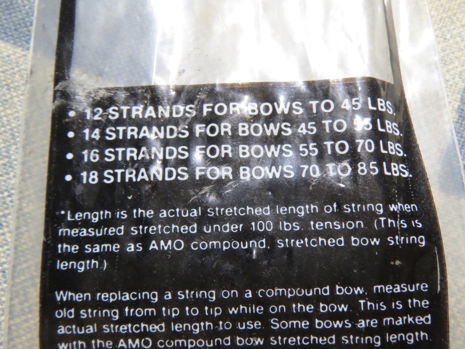Archery compound bow string 16 strand 47" NEW !!! For 55 to 70 Lb Bows