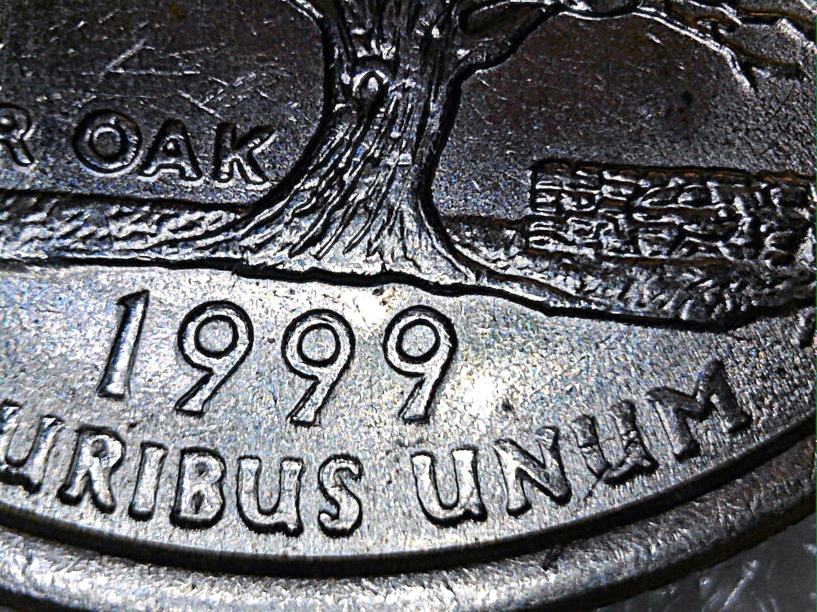 1999 P Connecticut Quarter Oak Tree Multi Errors