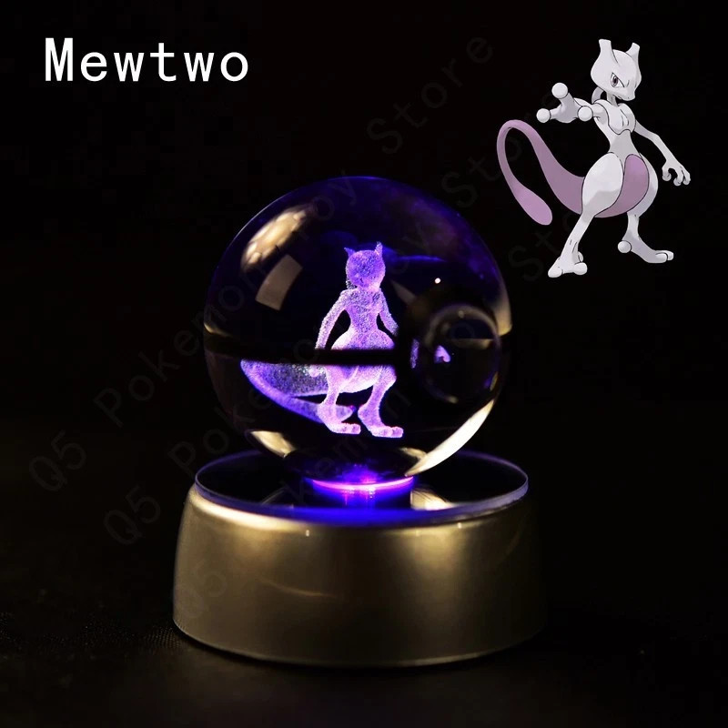 3D Pokemon LED Lamp Crystal Pokeball