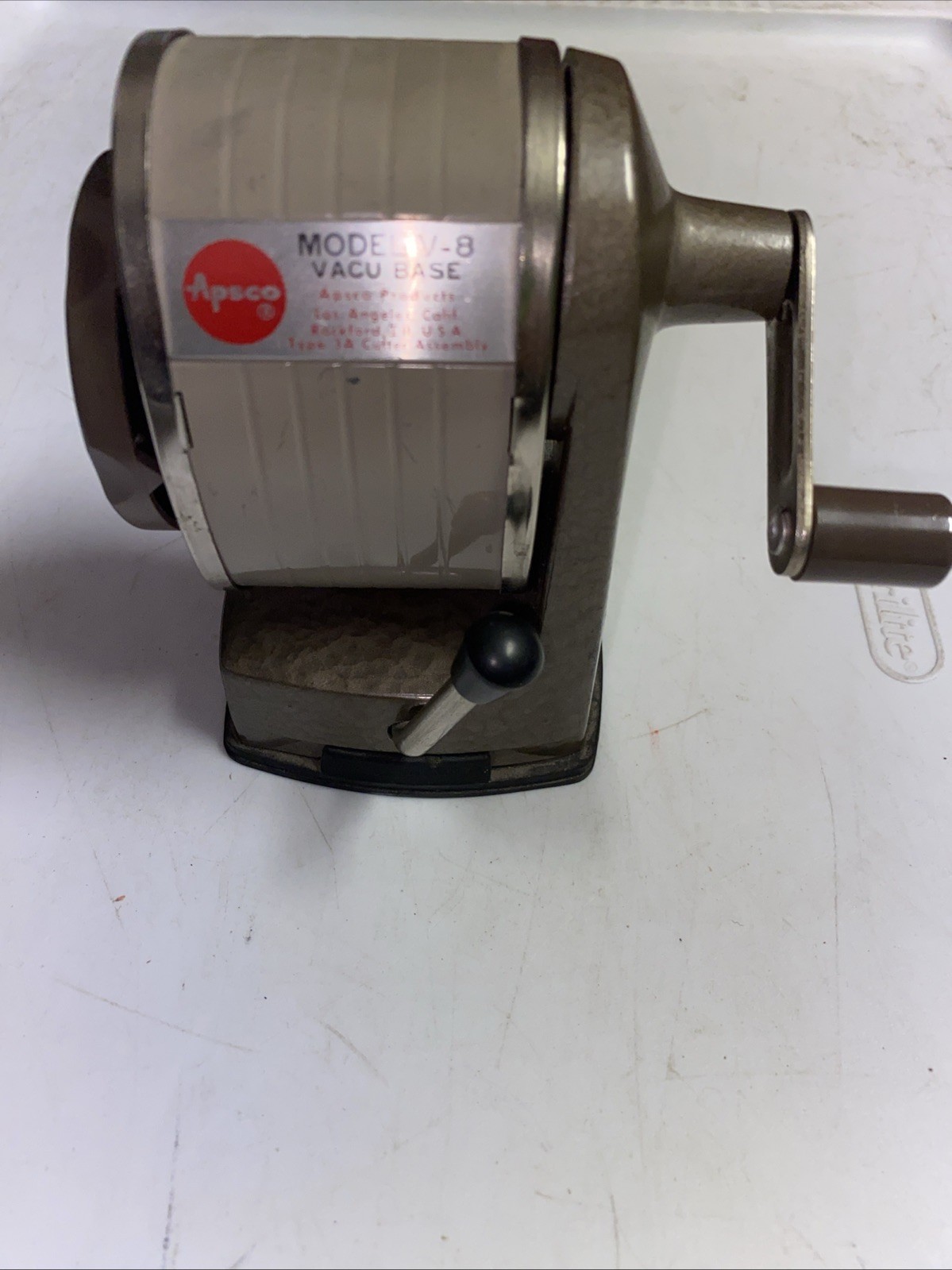 Vtg Apsco Model V-8 Vacu-Hold Pencil Sharpener USA Type 3A Cutter Assembly 70s
