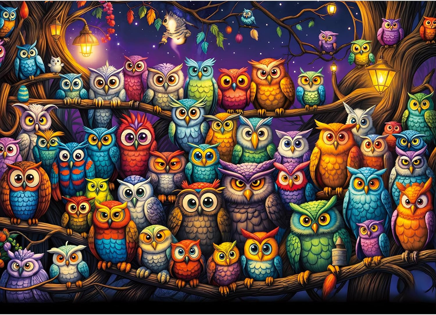 Owl Family Puzzles for Adults 1000 Pieces, Jigsaw Puzzles for Adults 1000 Piece,