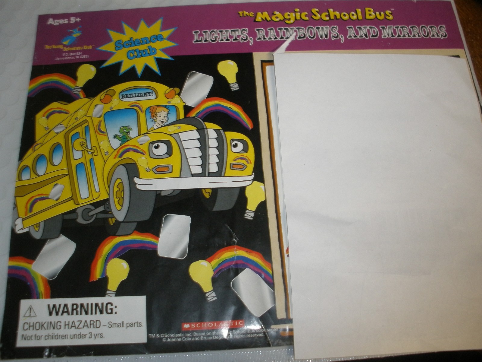 NEW Magic School Bus Science Club Kit Experiments Homeschool LIGHTS RAINBOWS(T32