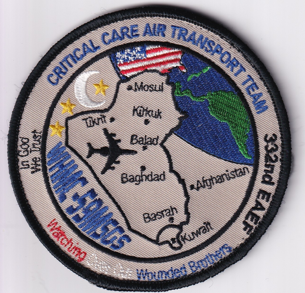 CCAT 332nd EAEF Iraq Watching Over Our Wounded Brothers patch USAF US Air Force