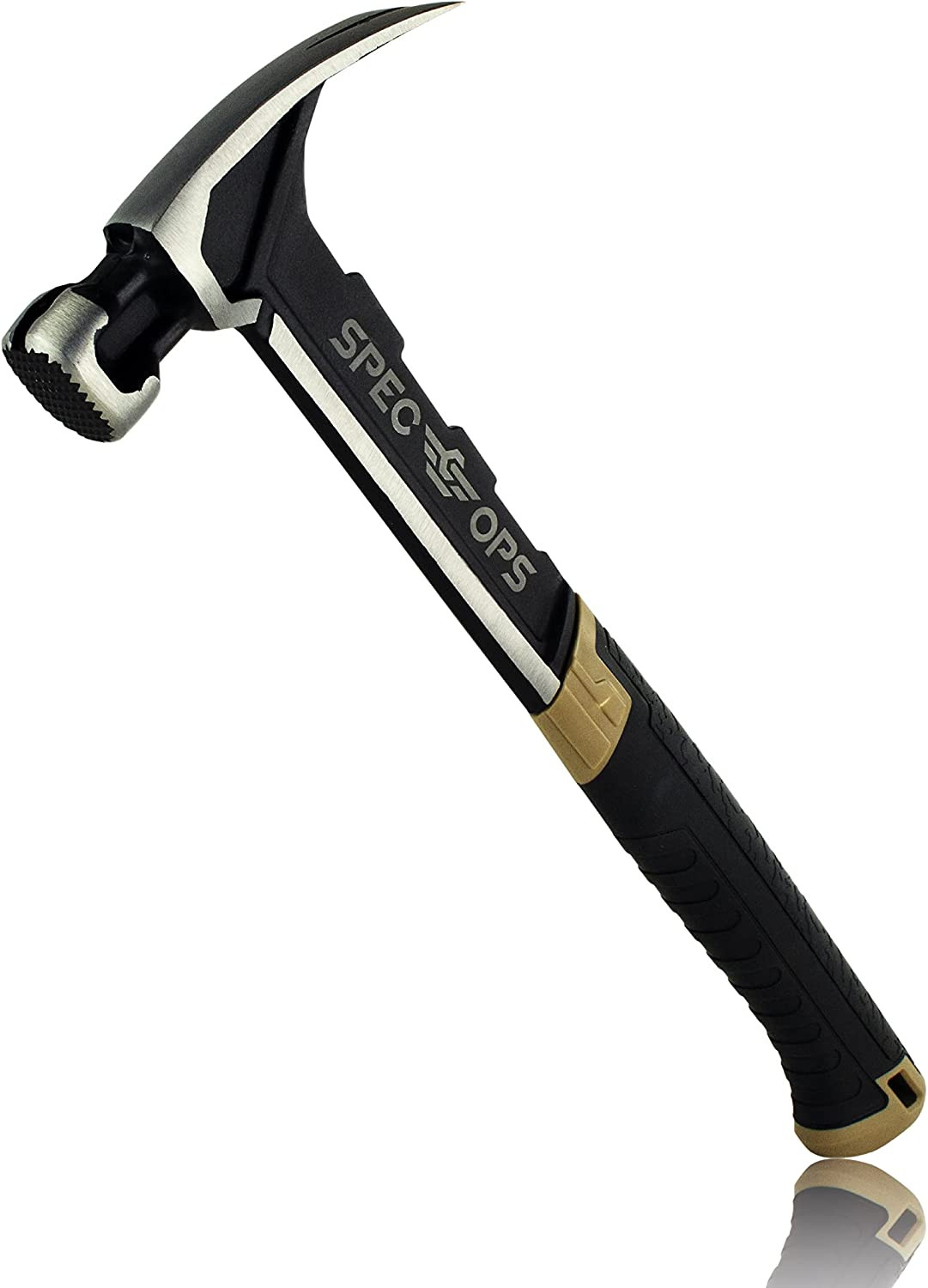 Spec Ops Tools Framing Hammer, 22 Oz, Rip Claw, Milled Face, Shock-Absorbing Gri