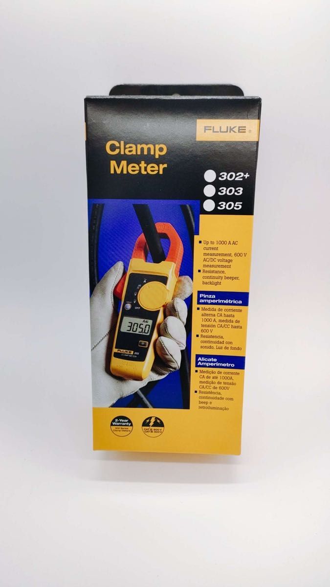 Fluke 302 + Clamp Meter Tester Average Type Digital Ammeter NEW