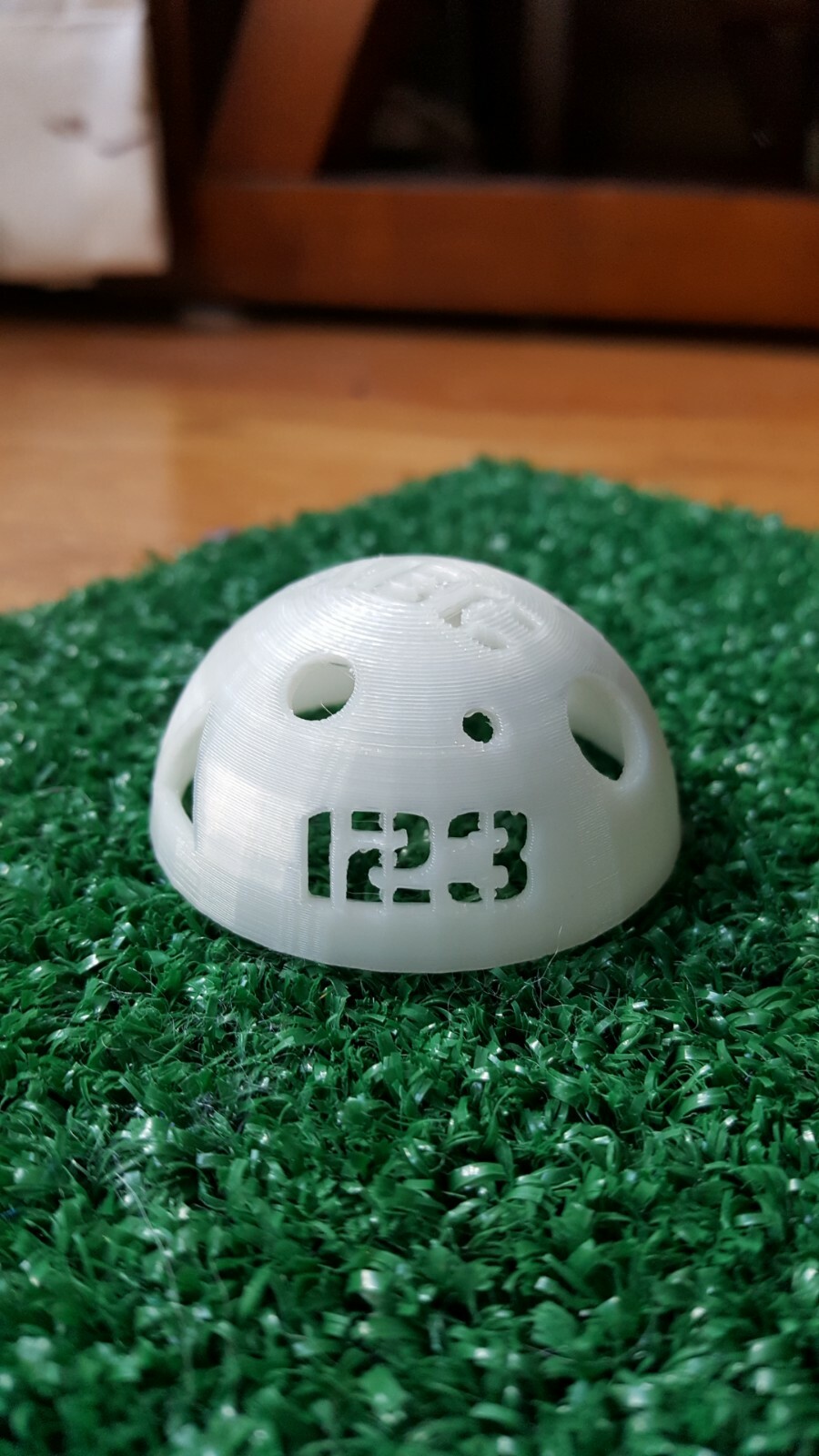 Golf Ball Stencil - Custom Initials, numbers plus 3 circles, 2 lines, 3 shapes.