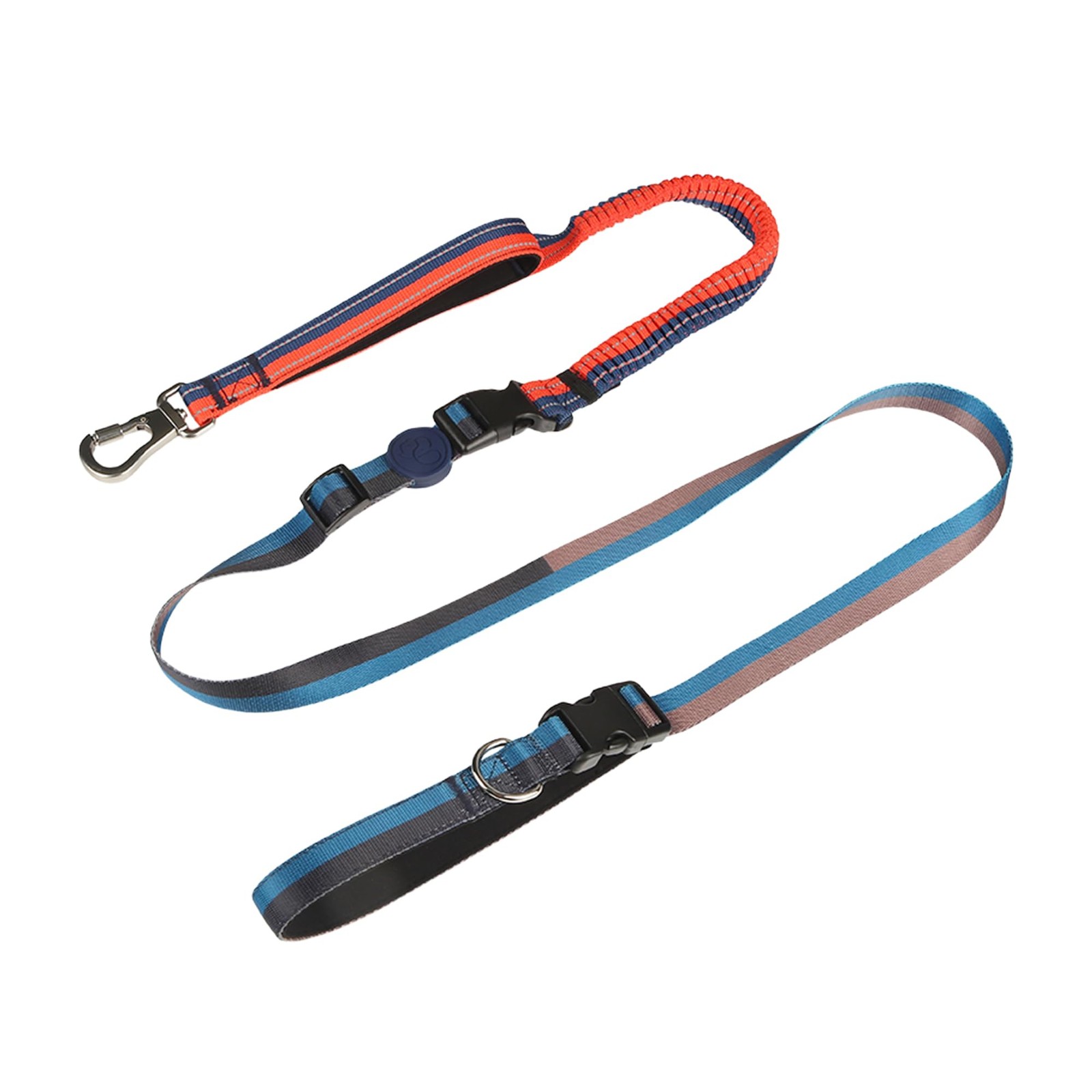 6FT HandsFree Dog Leash 6in1 Adjustable 360 Buckle Reflective Dark Blue