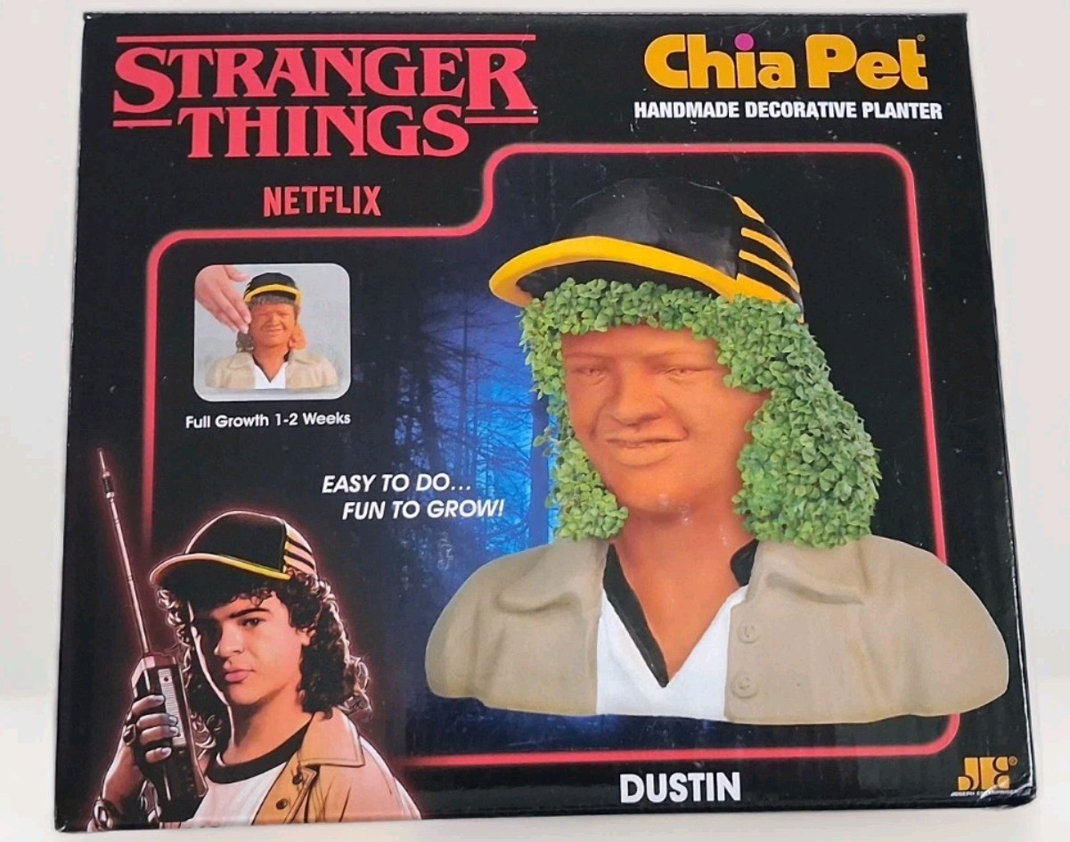 New Stranger Things Dustin Character Chia Pet Handmade Decorative Planter