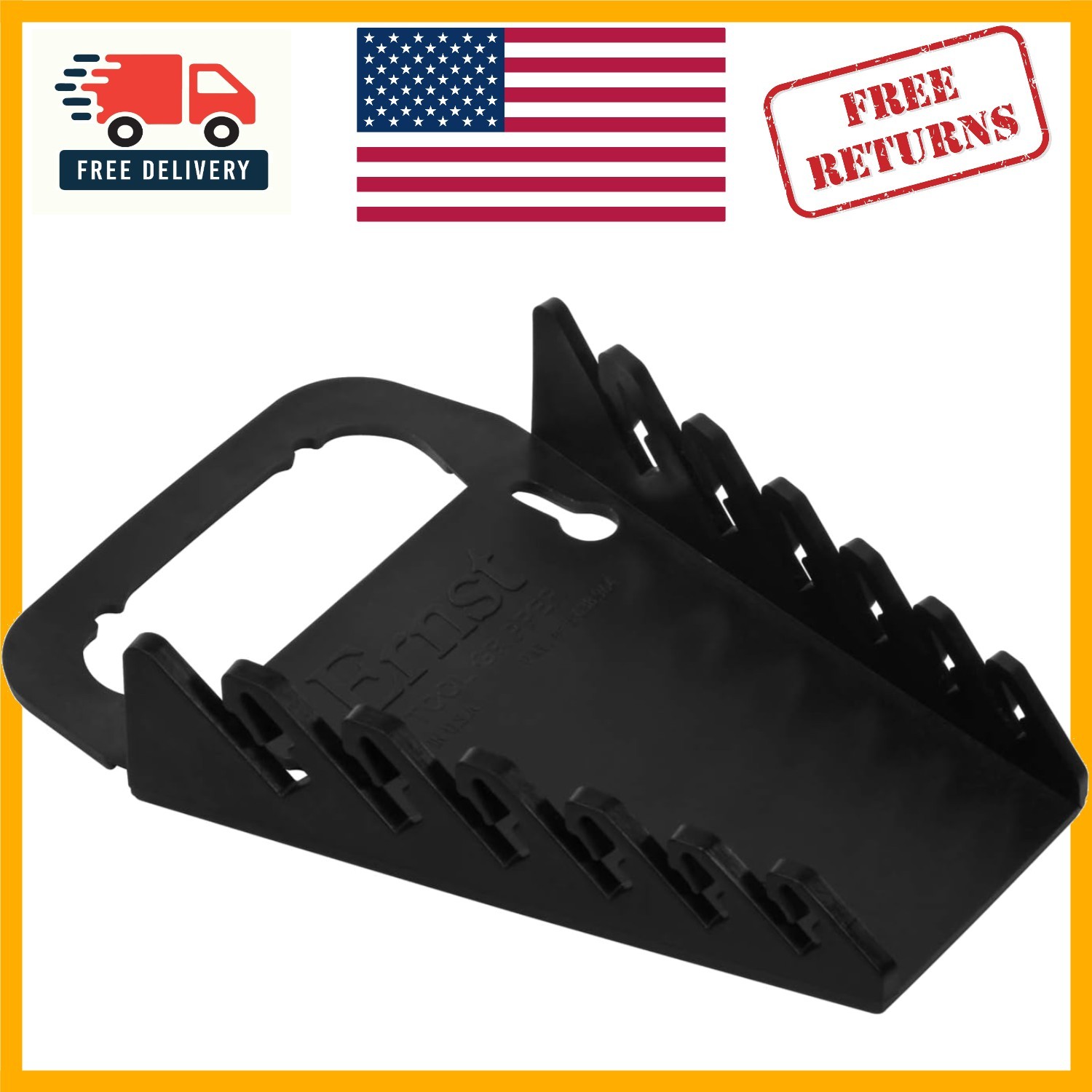 Ernst 6-Tool Gripper Wrench Organizer - Fuel Resistant, Space-Saving Design