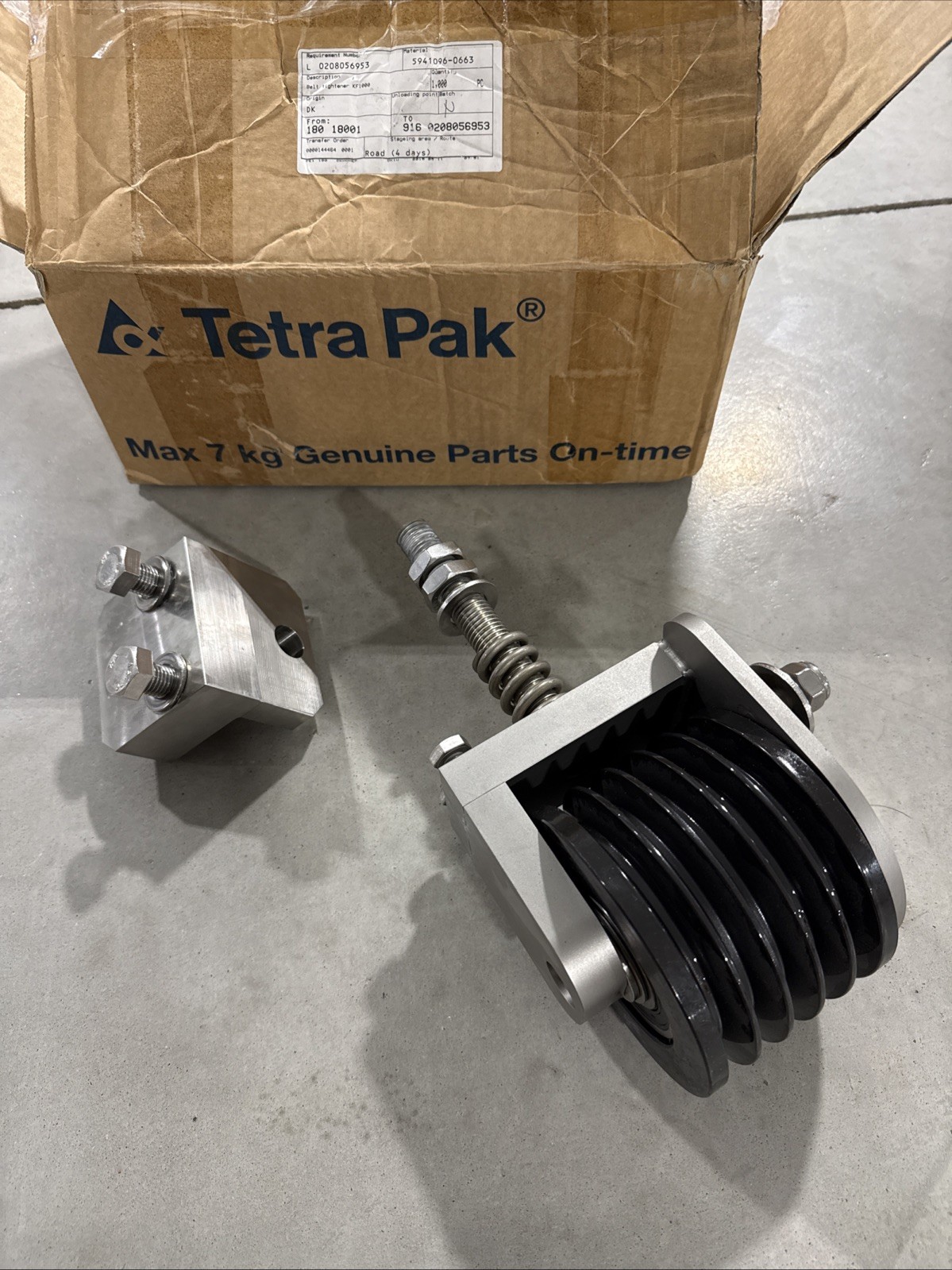 Tetra Hoyer KF 1000 Continuous Freezer Belt Tightener Assy 5941096-0663 *NEW*