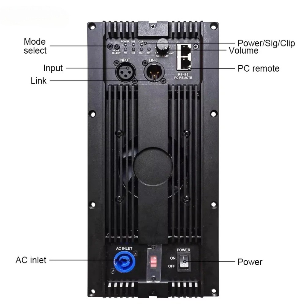Class D Power Amplifier Module with Hardware Circuit Protection and DSP