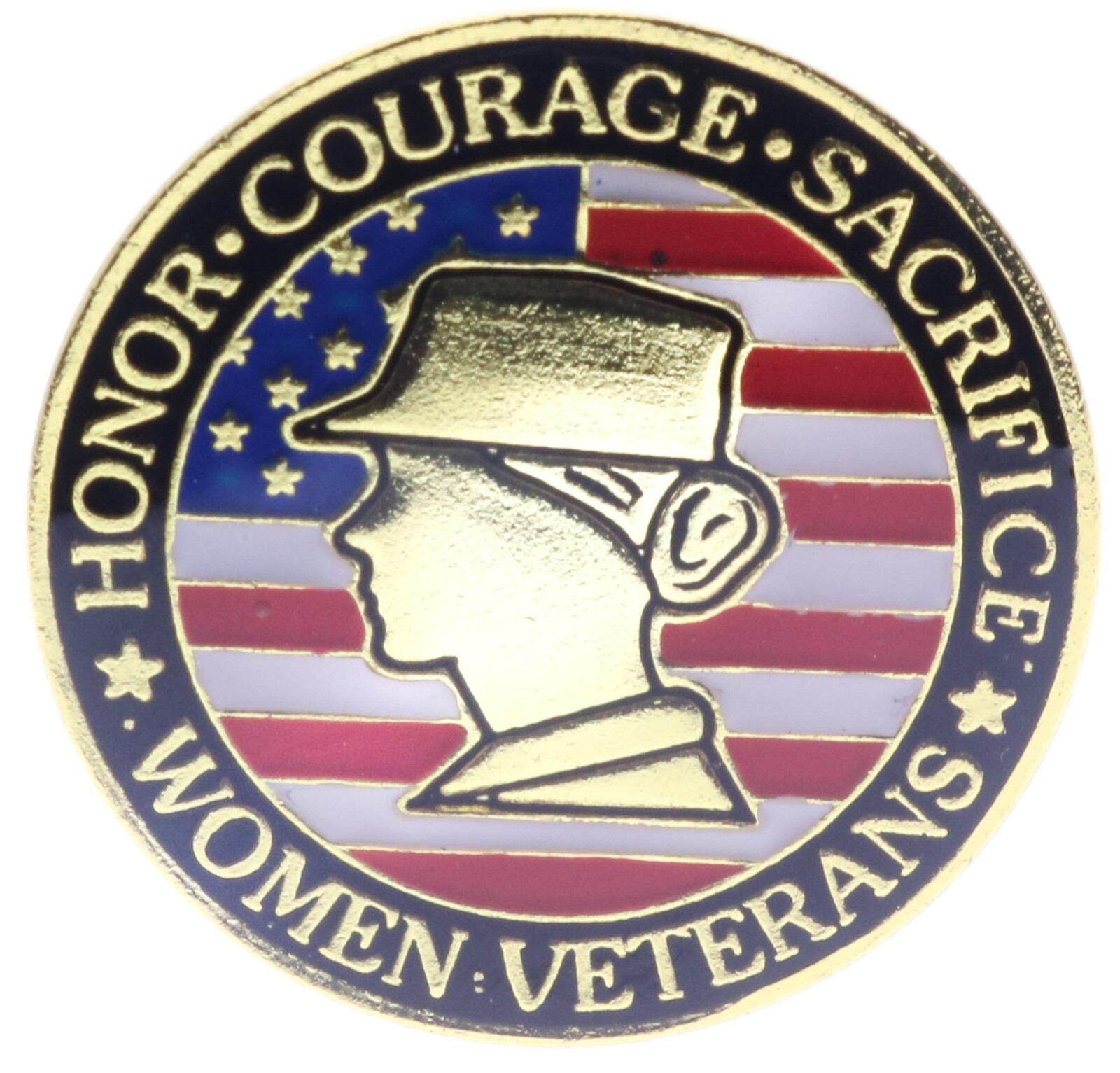 Women Veteran Honor Courage Sacrifice 1 inch Hat Lapel Pin RAM6183 F7D7F
